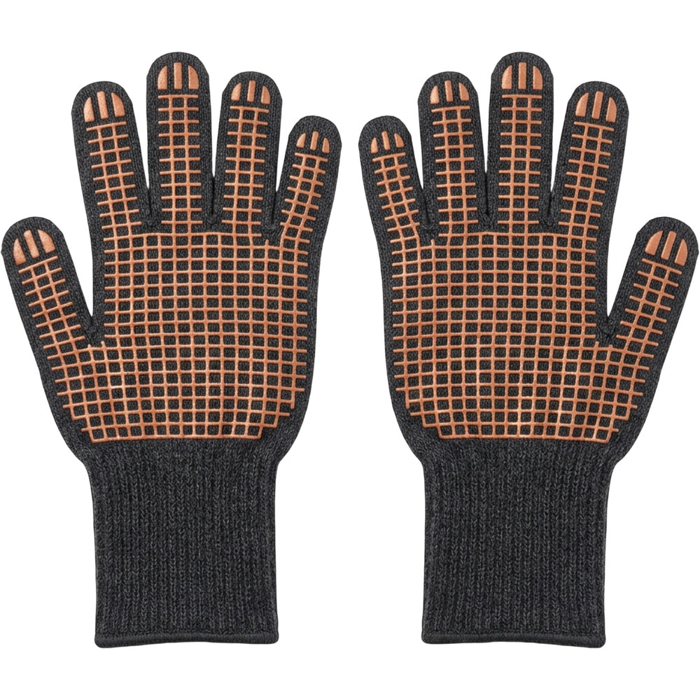 Tastyly Five-Finger Knit Oven Gloves 30 cm Charcoal Copper Pair - Product view