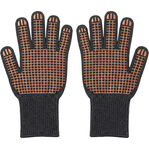 Tastyly Five-Finger Knit Oven Gloves 30 cm Charcoal Copper Pair - Product view